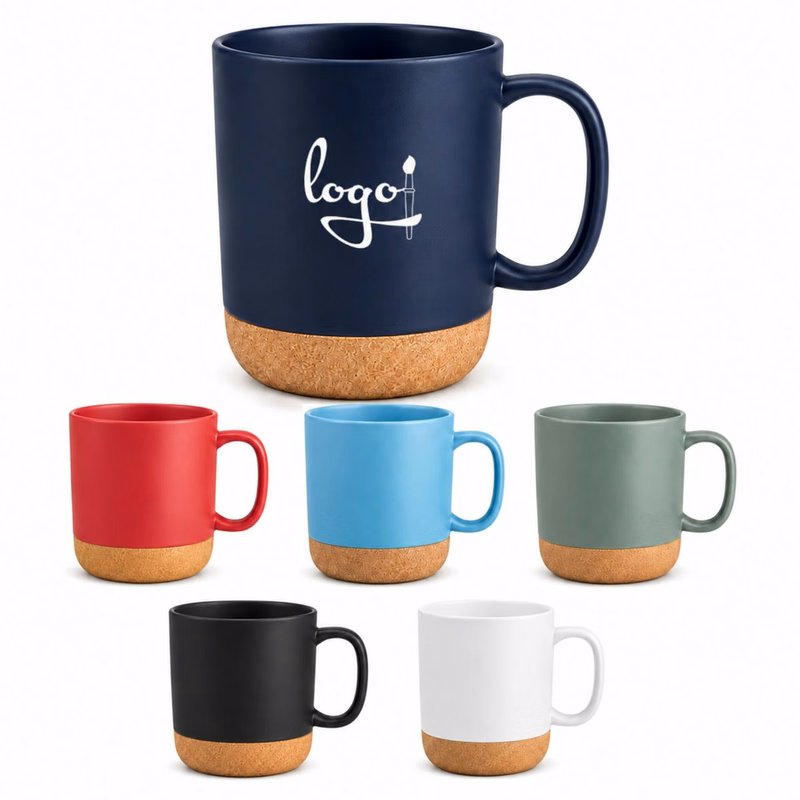 Matte Ceramic Mug With Cork Bottom