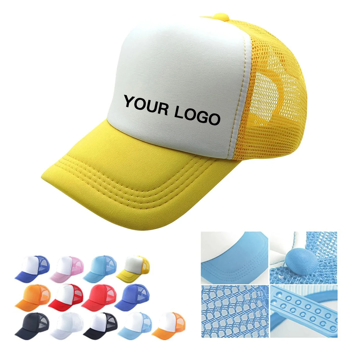 Polyester Mesh Trucker Hat for Sun Protection 1
