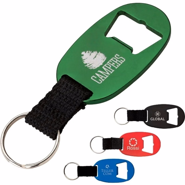 Custom 1.34 Inch Aluminum Bottle Opener Keychains — Full-Color Hospitality & Event Promo