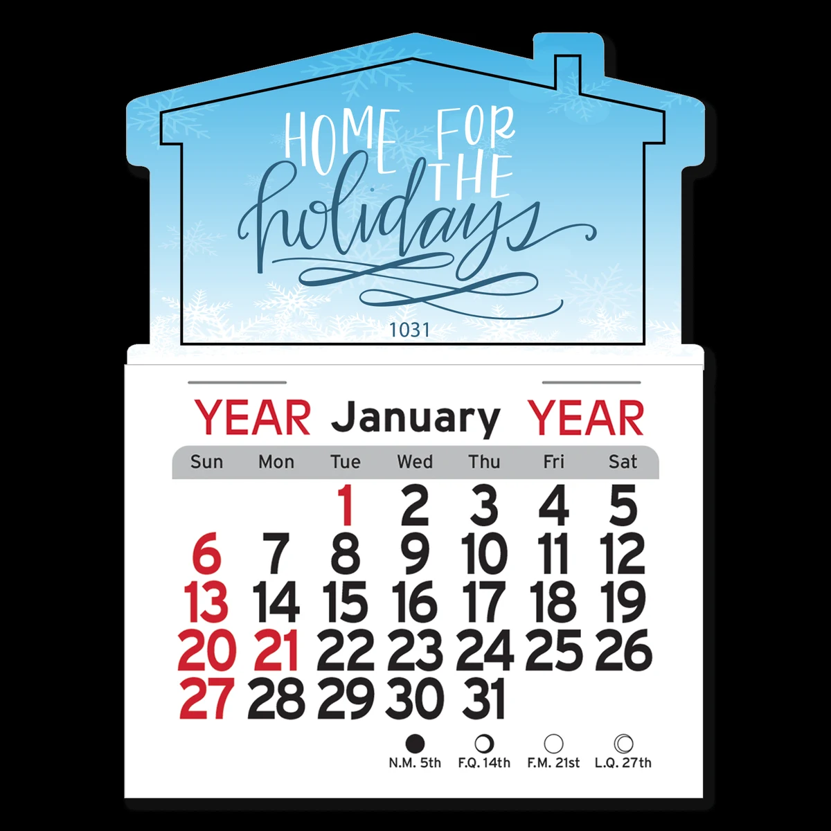 Adhesive Peel-N-Stick® Calendar - House 1