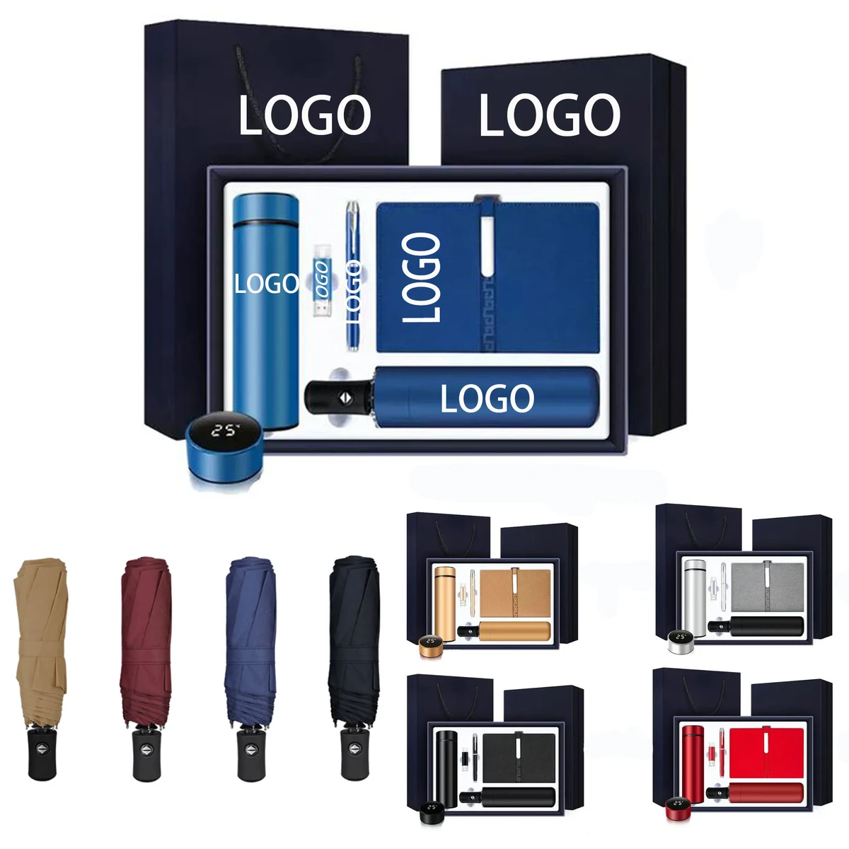 Business Gift Set W/ Cup Umbrella Notebook Pen 1