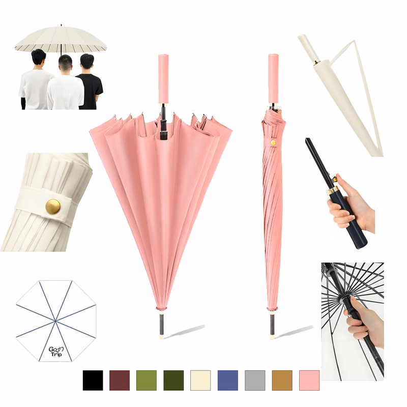 16 Bone Long Handled Umbrella