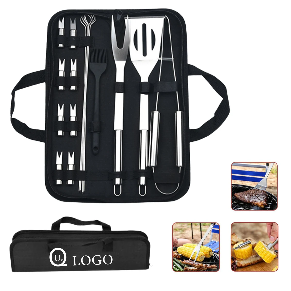 16-Piece Barbecue Tools Set W/ Carrying Bag 1