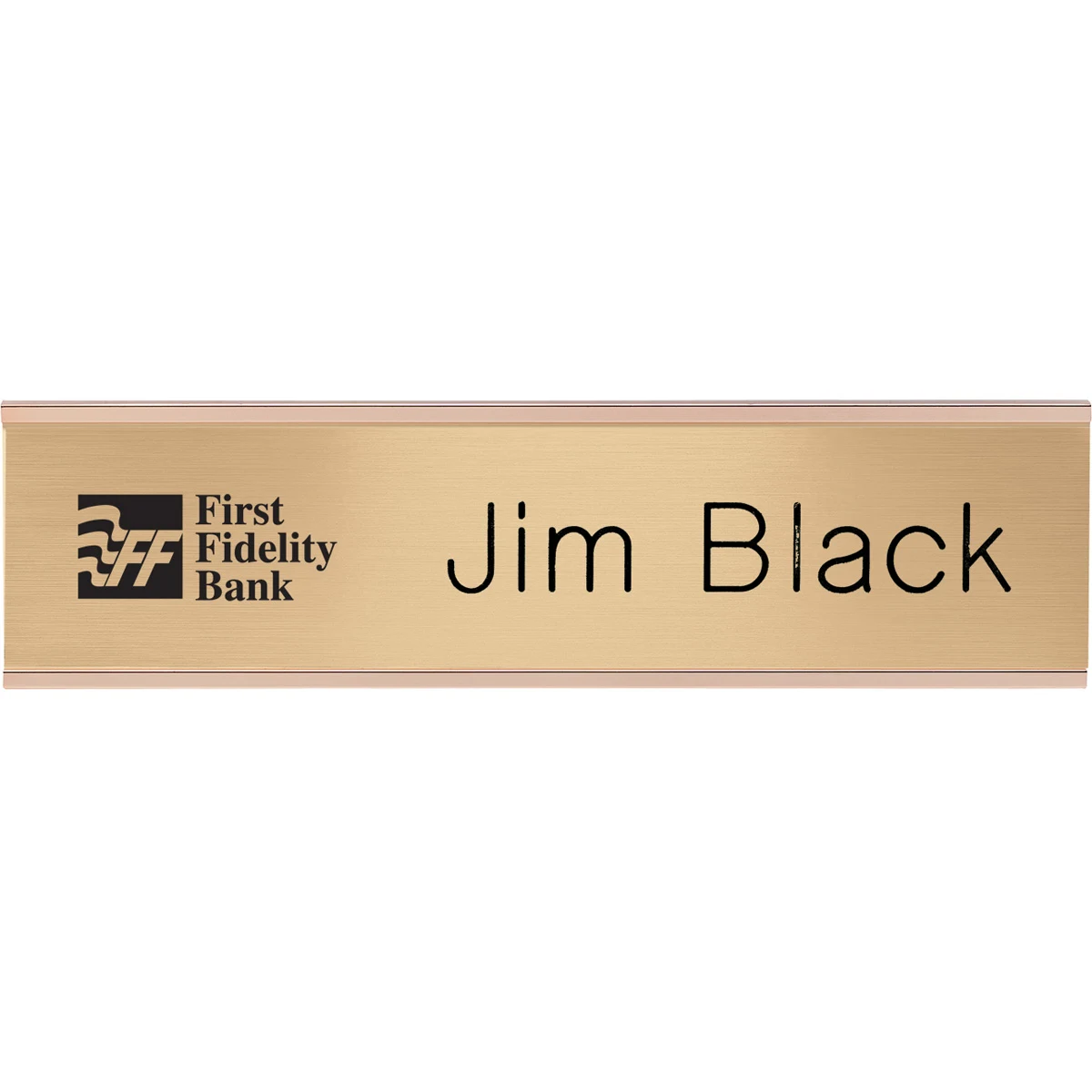 2-Ply Plastic Desk & Wall Plate Engraved Only: 8" x 2" 1