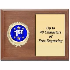 Plaque: 7x5" (Cherry), (Type) Mylar holder