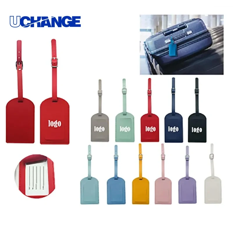 PU Leather Luggage Tag Stylish Travel Bag Identifier 1