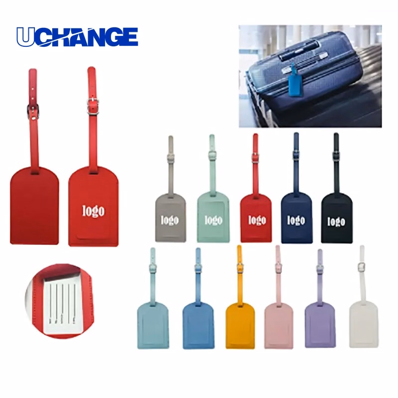 PU Leather Luggage Tag Stylish Travel Bag Identifier
