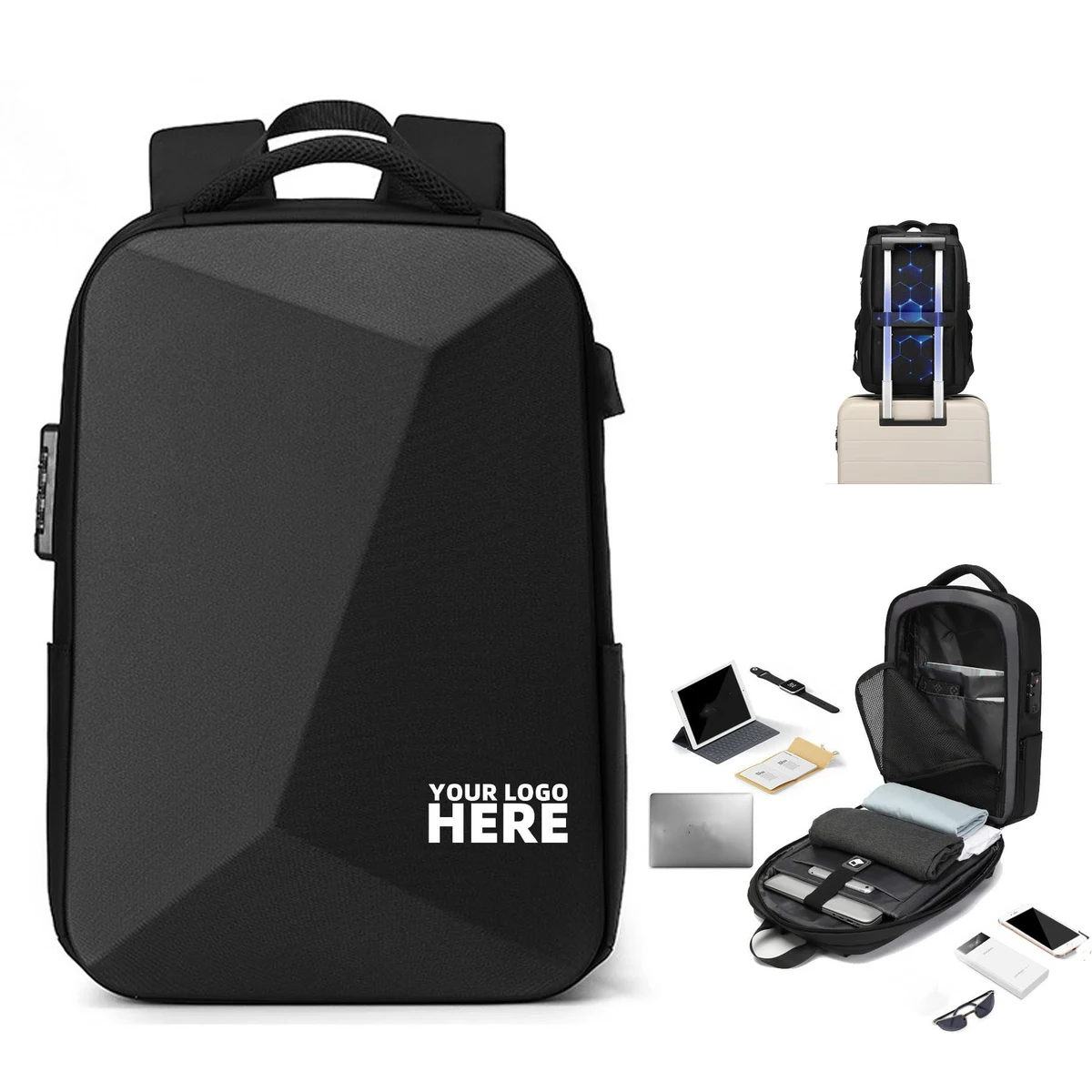 16'' Expandable Anti Theft Hard Shell Backpack
1