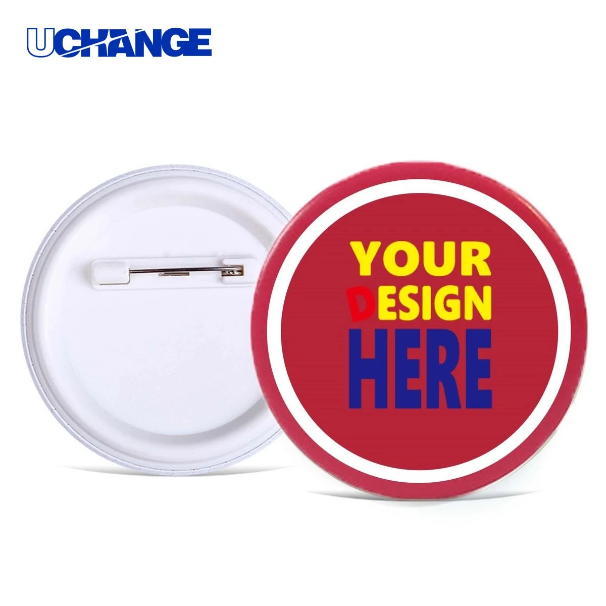 Full Color Round Button with Safety Pin 1