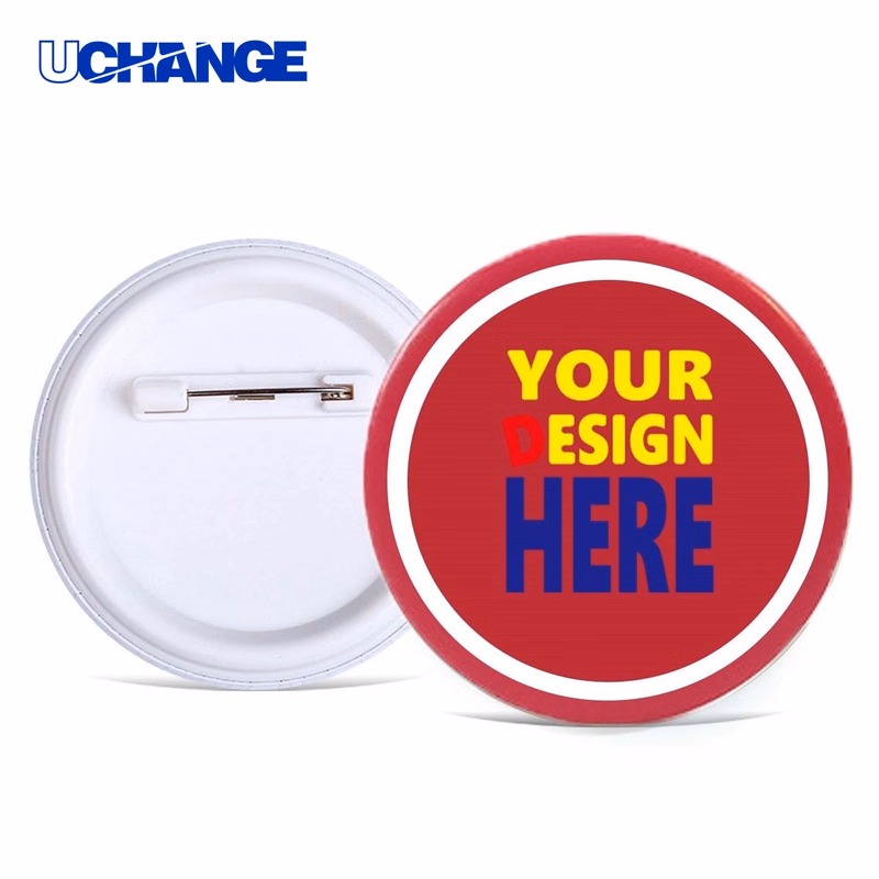 Full Color Round Button with Safety Pin