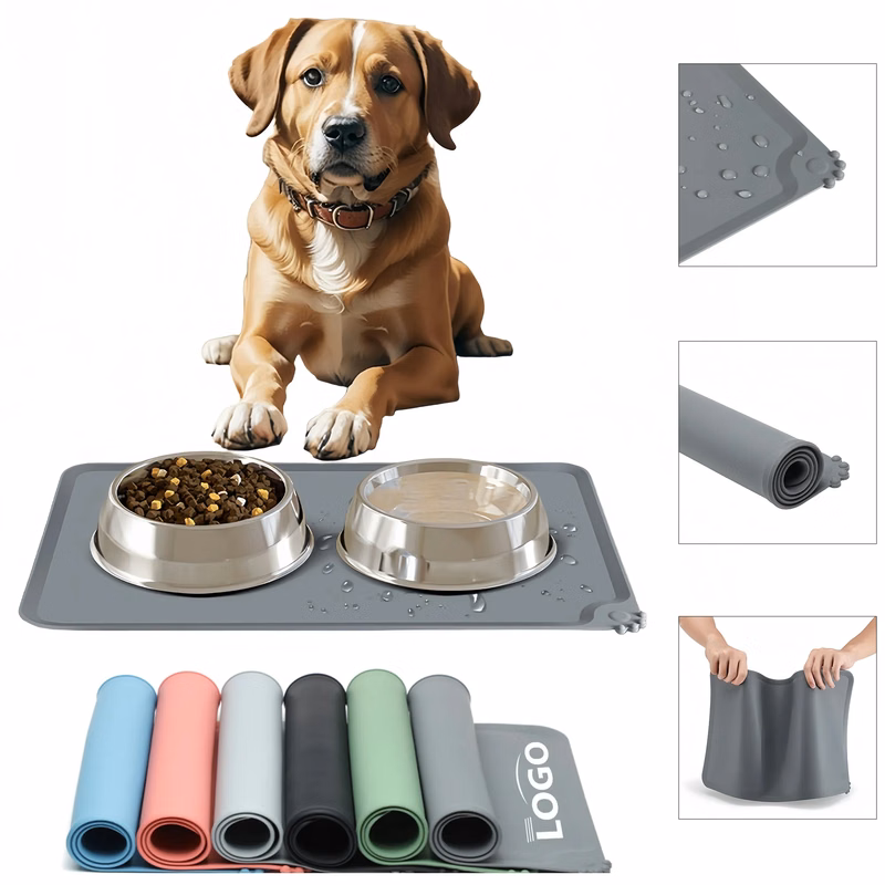 Silicone Pet Feeding Mat, Spill Proof, Non Slip, Easy Clean