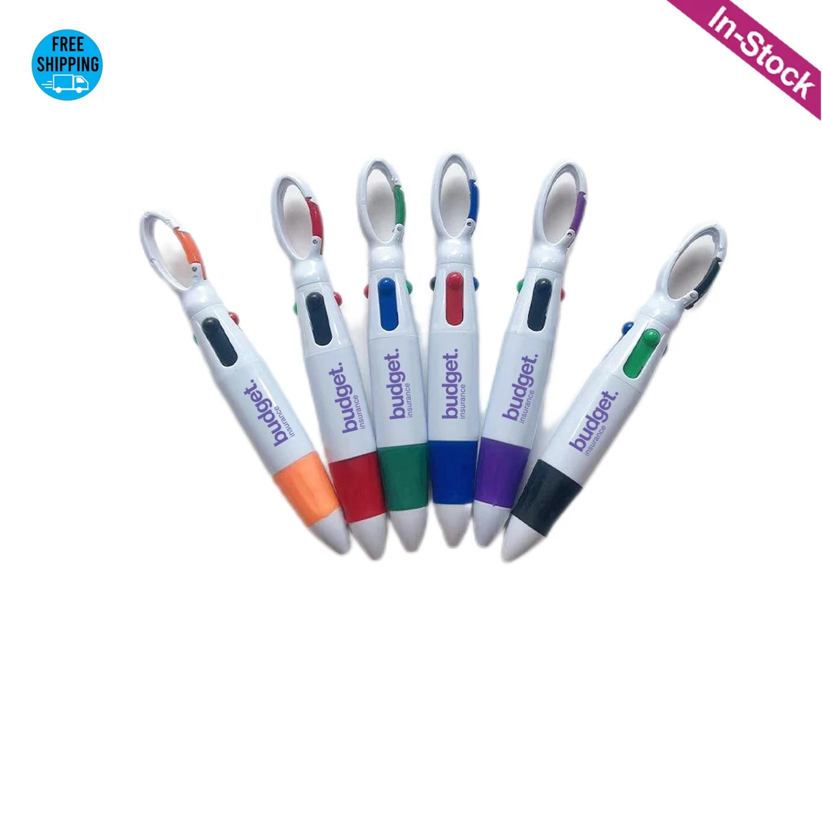 Multi-color Carabiner Shuttle Pen 1