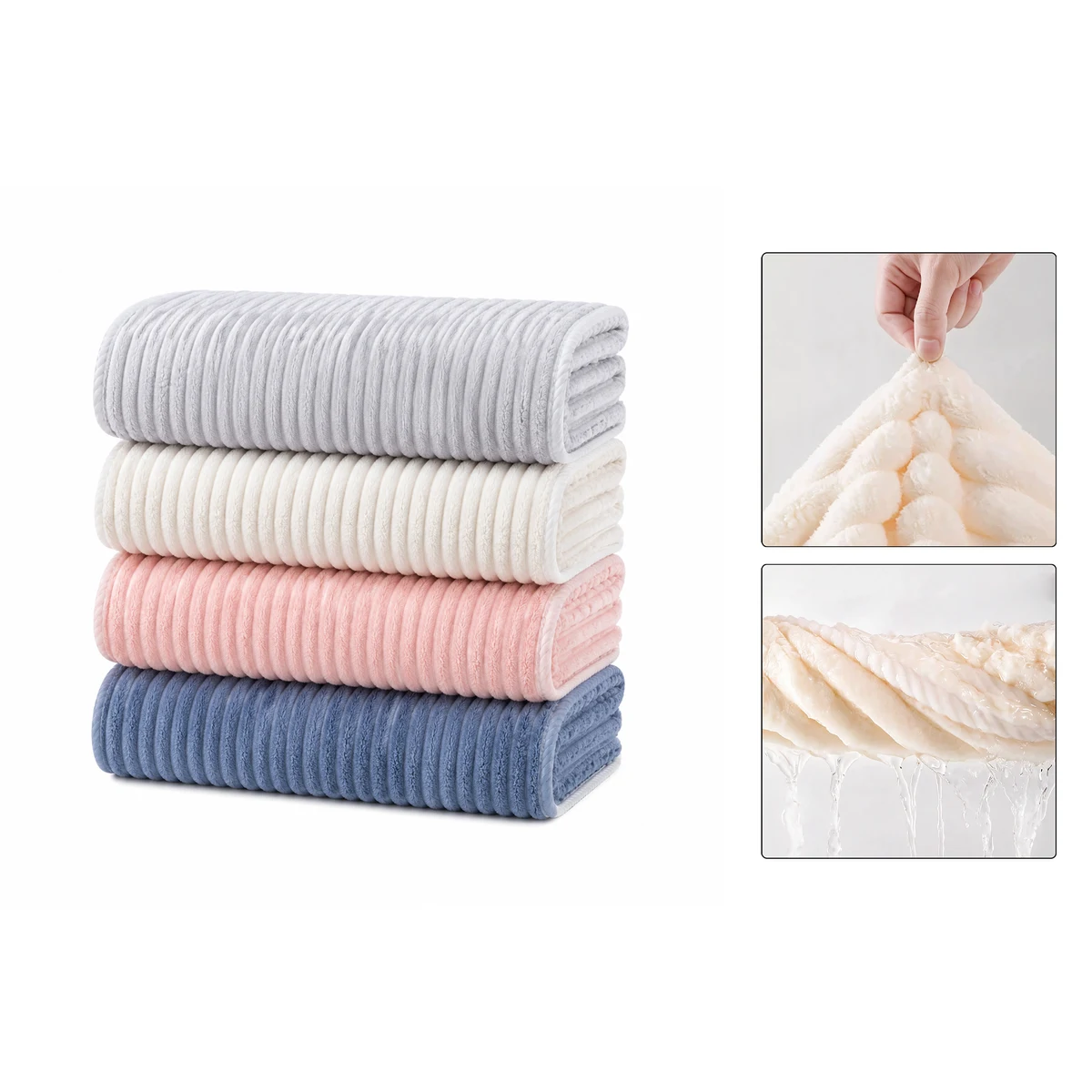 Thickened Polyester Soft Bath Towel 1
