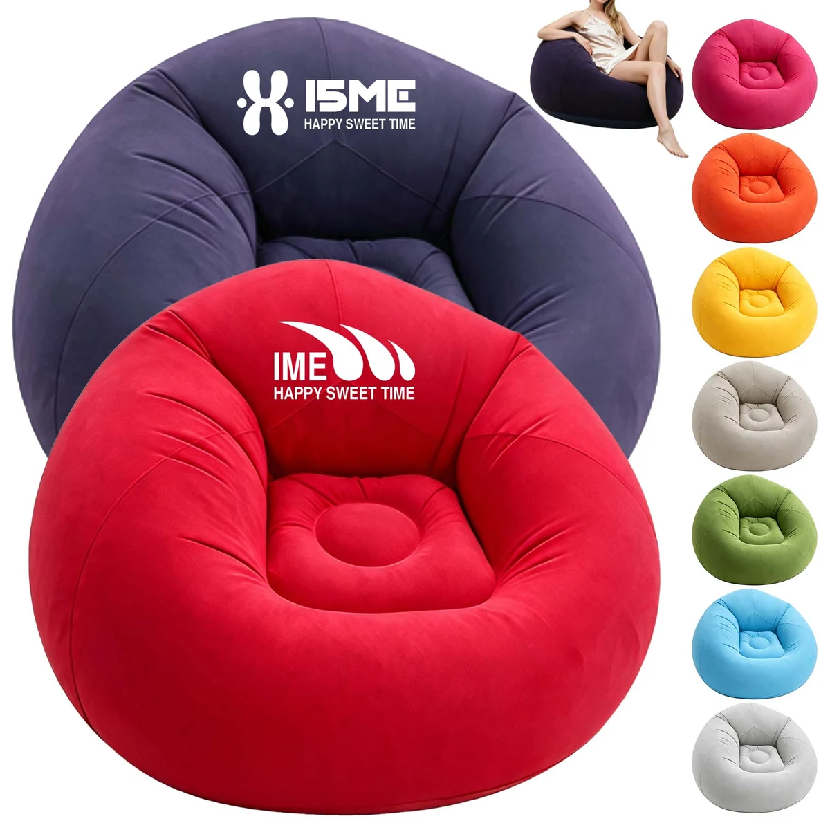 Flocked Inflatable Outdoor Sofa 1