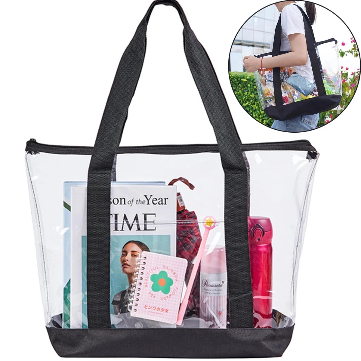 Clear Tote Bag For Beach, Stadium 1