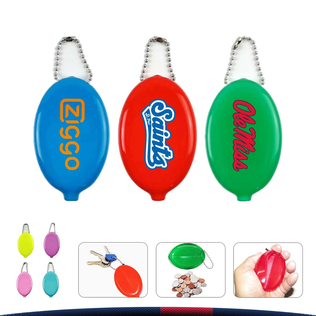 Oval Squeeze Coin Bag 1