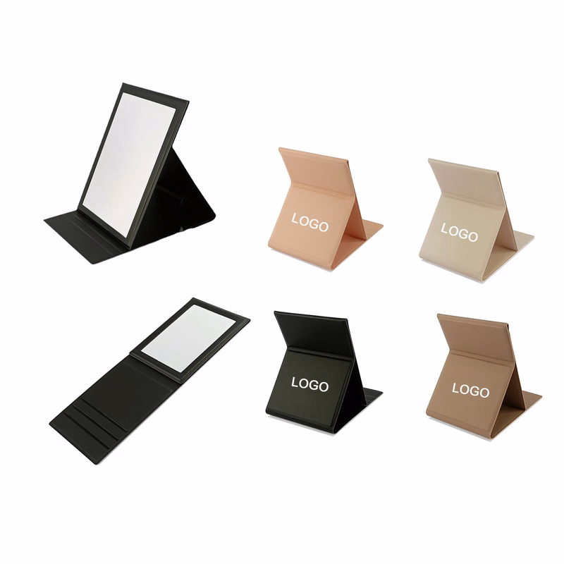 PU Portable Mirror with Stand