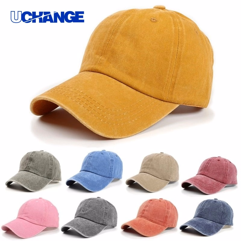Vintage Cotton Washed Adjustable Baseball Cap for Outdoor Use