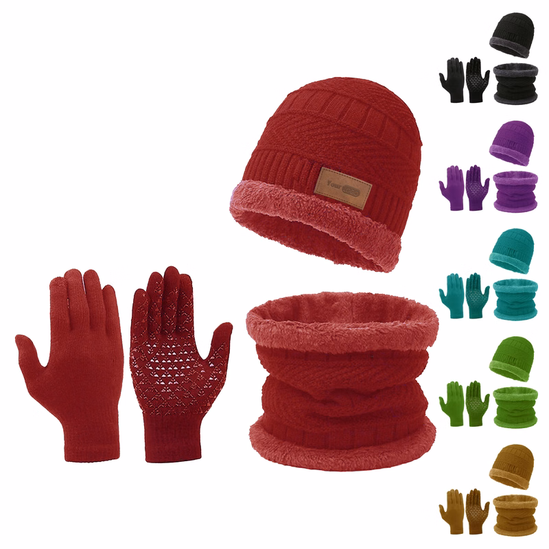 Polyester Stylish And Functional Winter Accessories Set For Cold-Weather Comfort