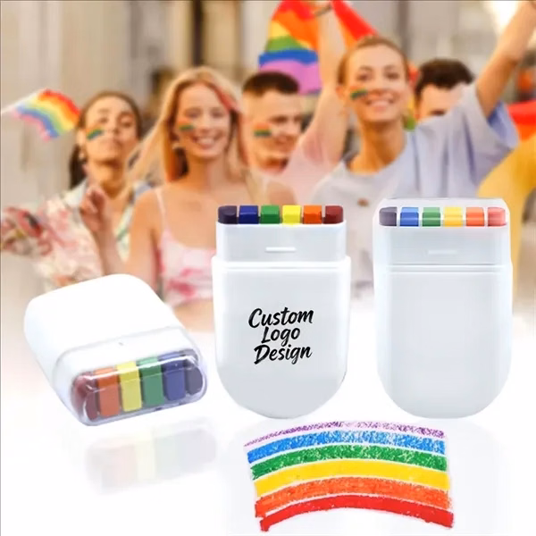 Custom Oil-Based Rainbow Face Paint Set — Sports & Pride Event Celebration