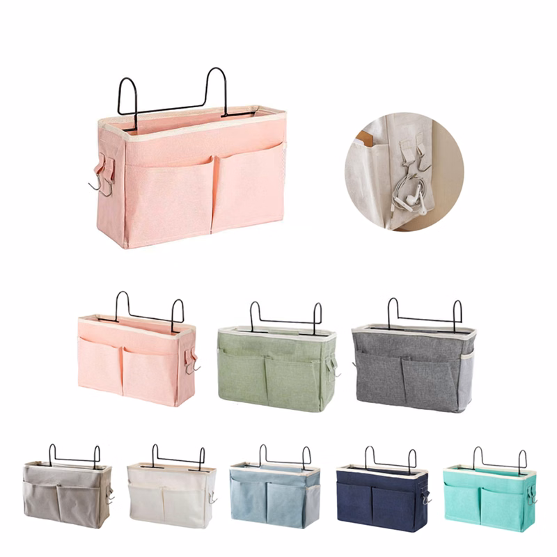 Multi-Pocket Hanging Canvas Storage Organizer