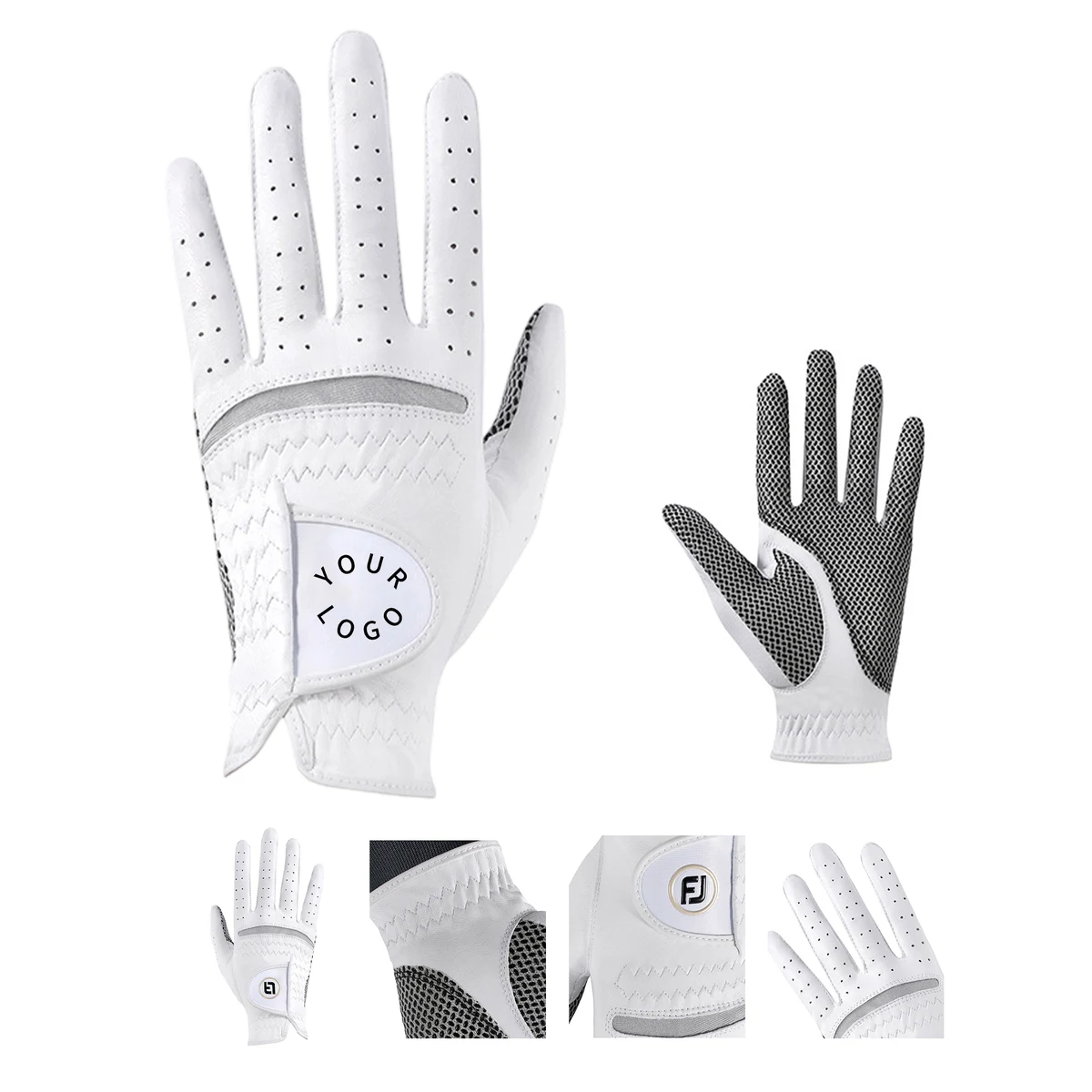 Super Fiber Golf Glove With Lycra Panel And Hook Loop Closure 7.5" Length 1