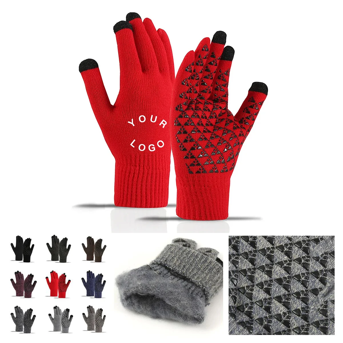 Warm Knit Gloves with Touchscreen Function 1
