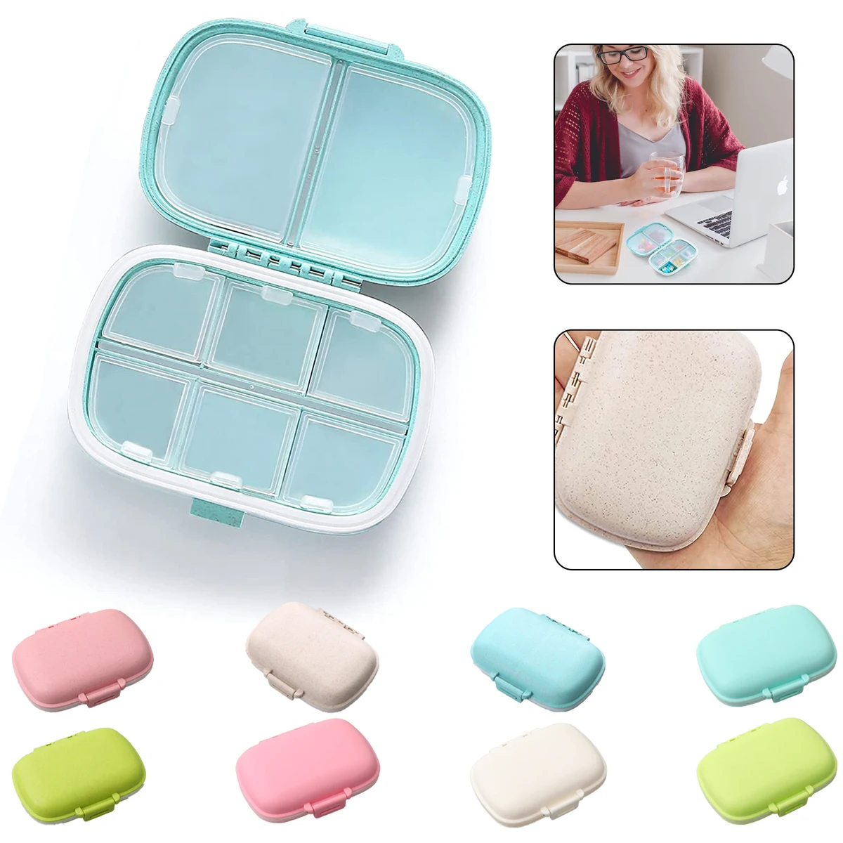 Pill Organizer/8 Compartments Travel 1