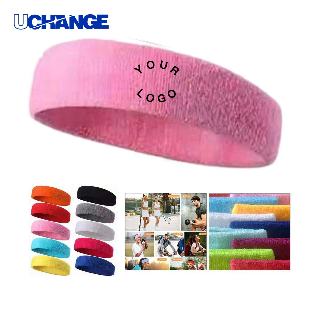 Cotton Terry Headband Band for Running and Exercise 1