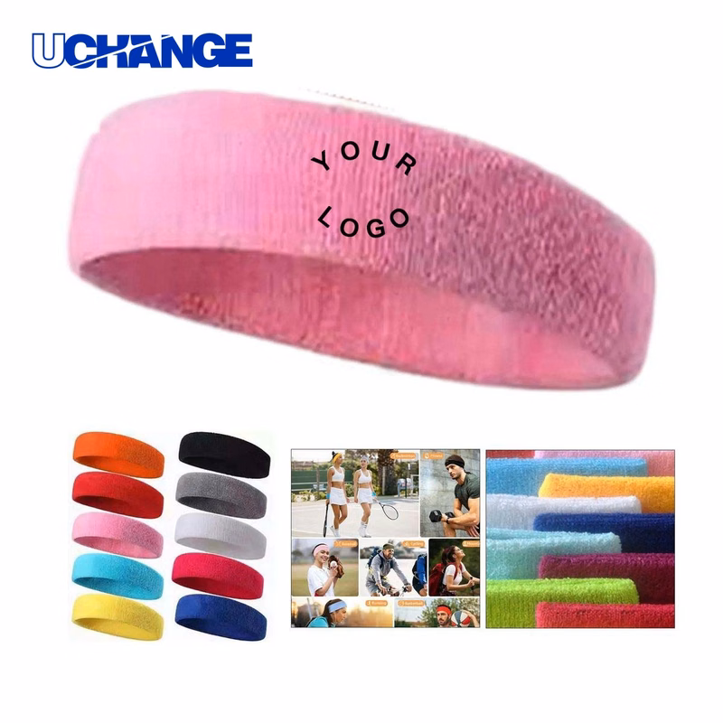Cotton Terry Headband Band for Running and Exercise