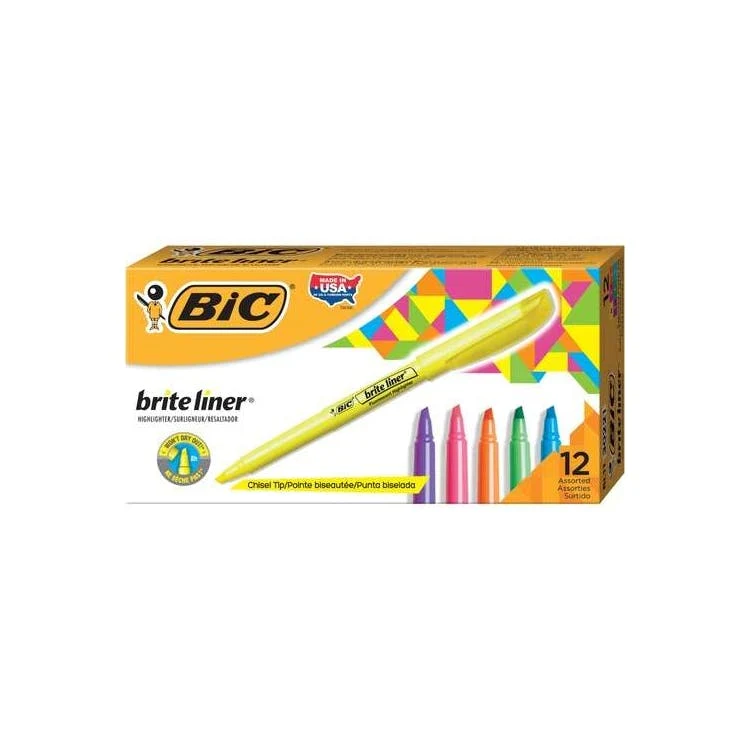 BIC Highlighters - Assorted 12 Pack 1