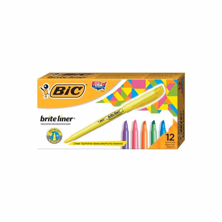 BIC Highlighters - Assorted 12 Pack