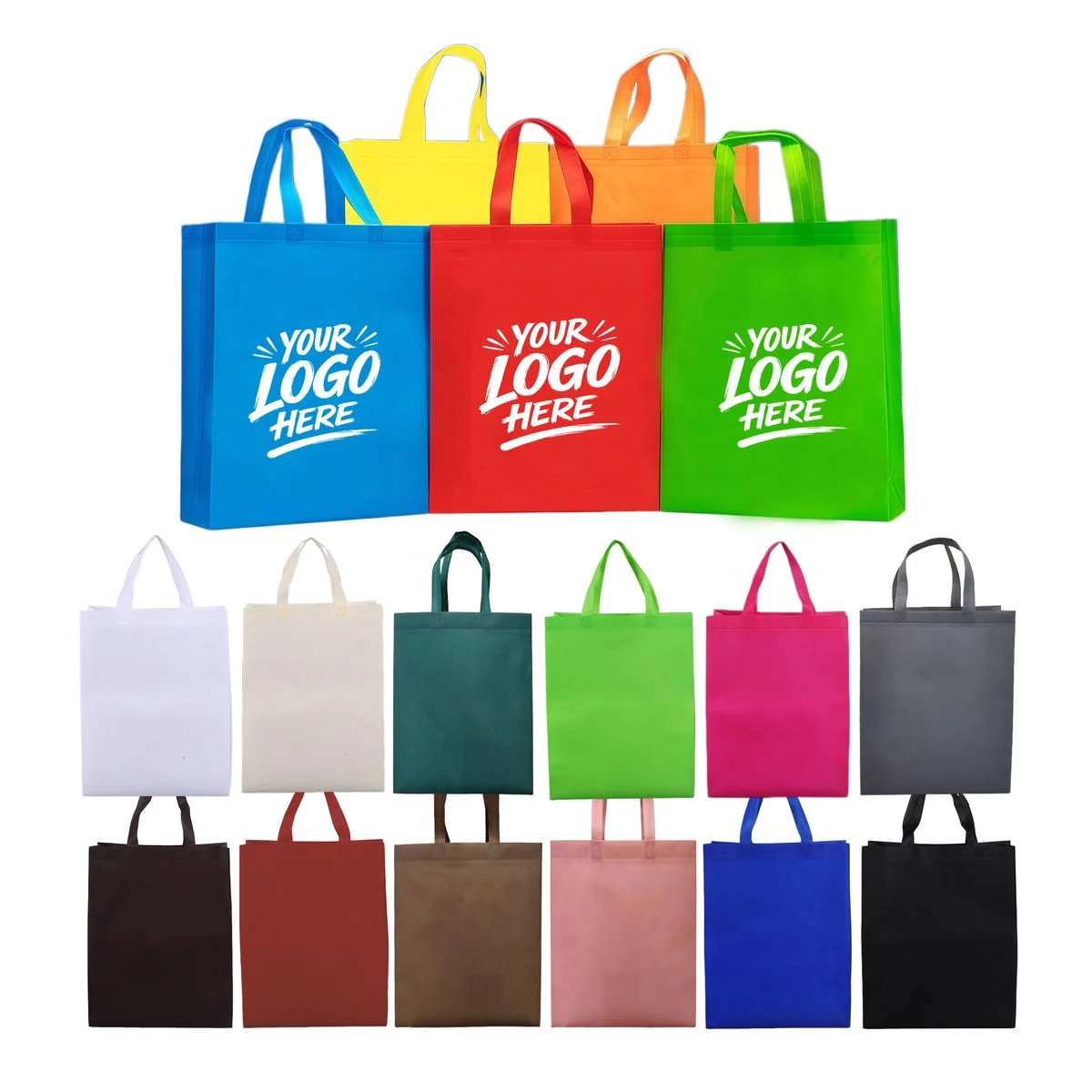 Reusable Water Resistant Shopping Tote With Strap 1