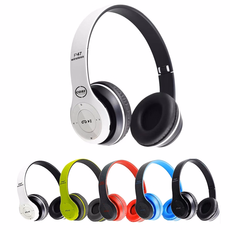 Foldable Wireless Stereo Headset with Built-in Mic