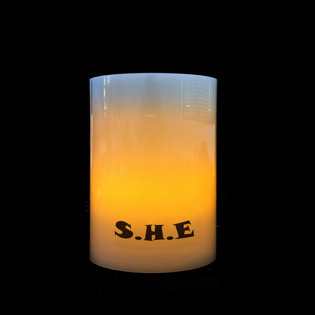 Flameless White 3"x4" Pillar Candle with Timer 1