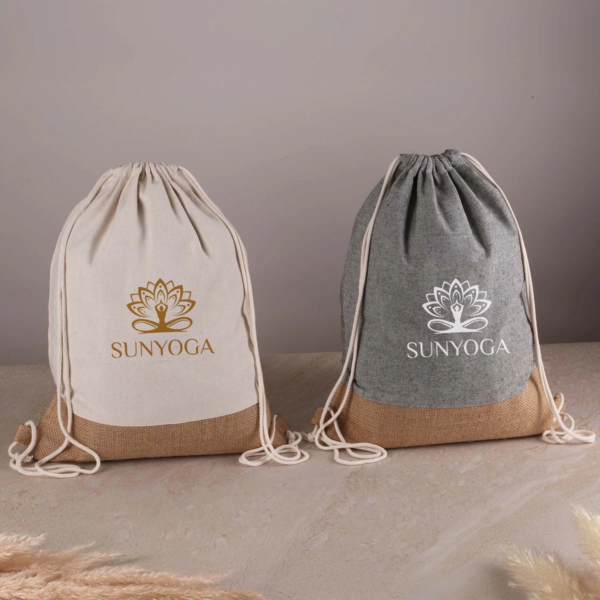 Quetico 8 oz Cotton & Jute Drawstring Bag 1