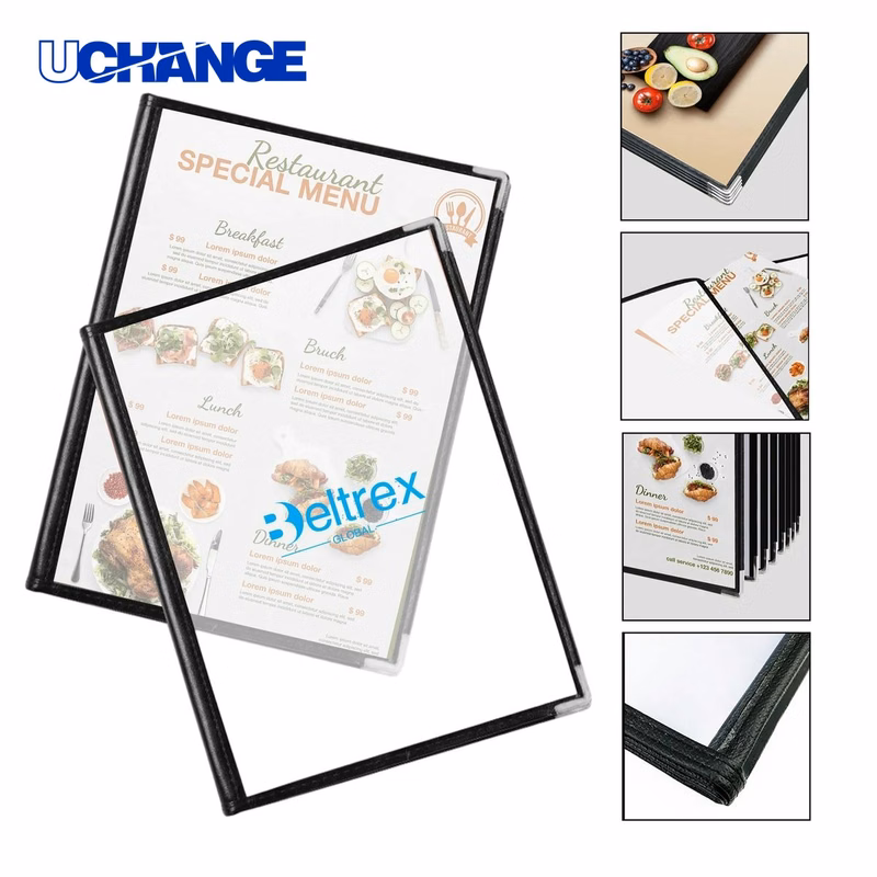 PVC Menu Folder Organizer for Cafes Hotels
