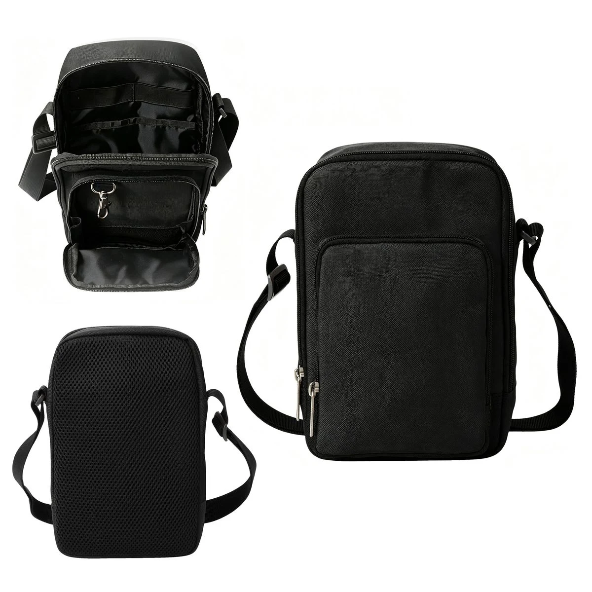 Crossbody Shoulder Zip Bag with Multiple Compartments 1
