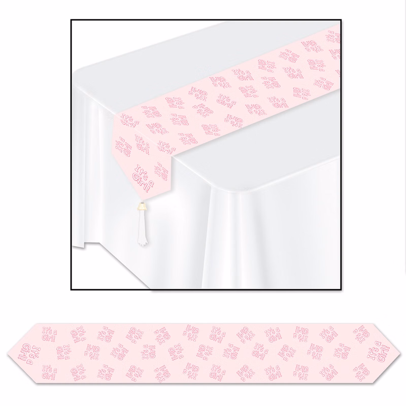 Printed It's A Girl! Table Runner