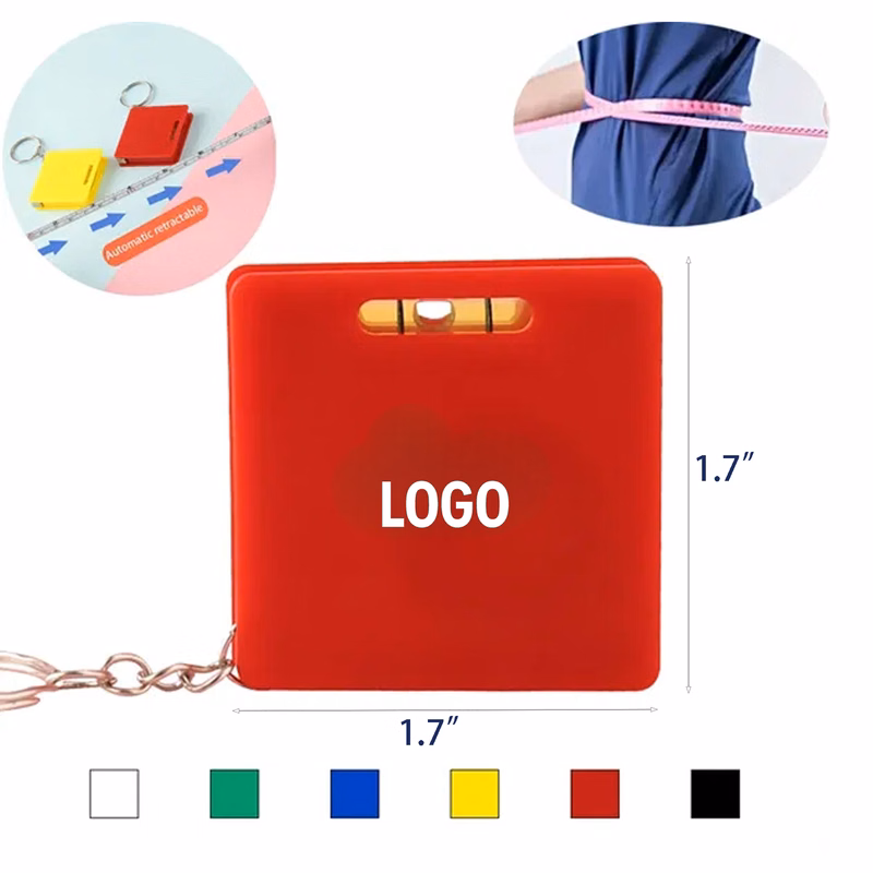 Mini Keychain Tape Measure With Level