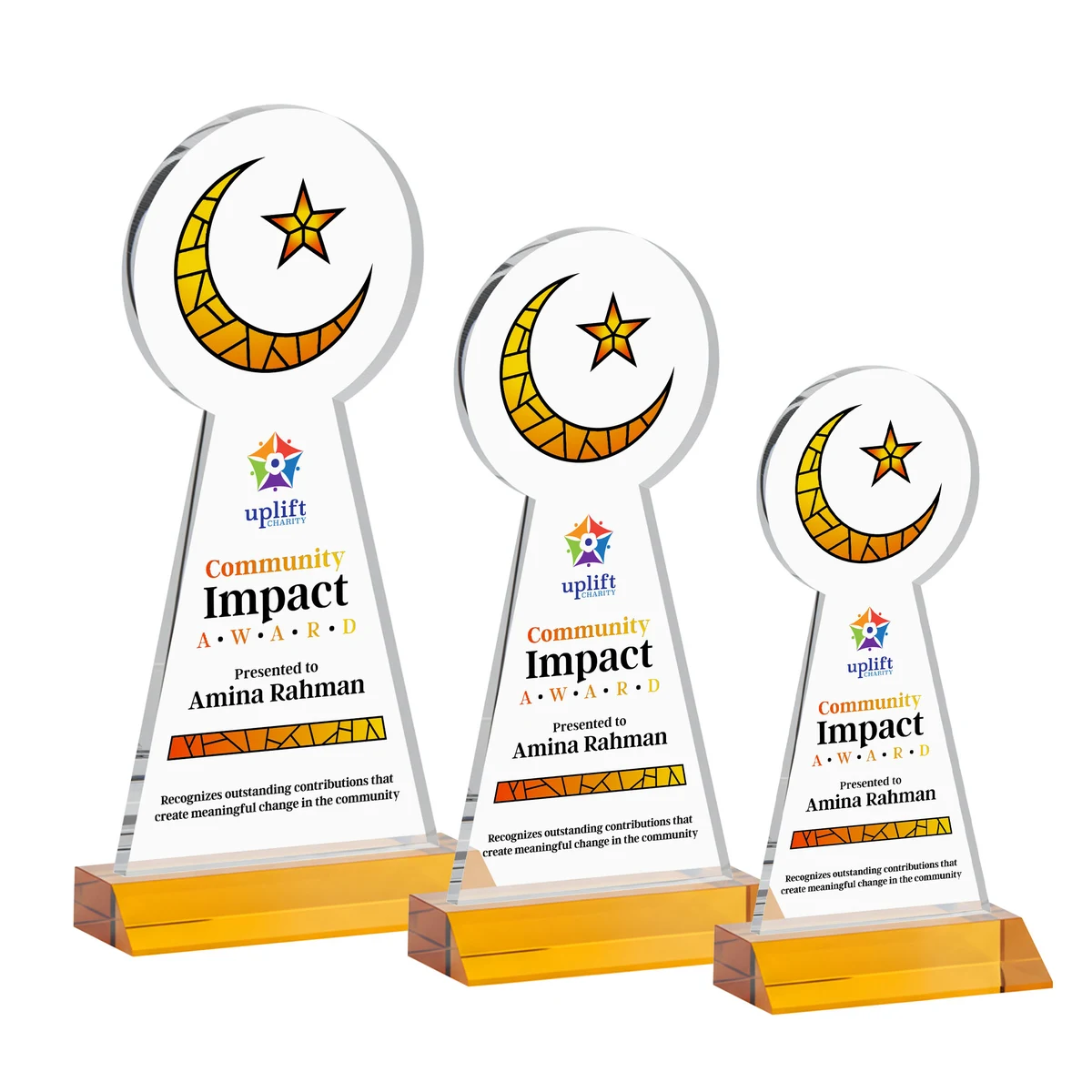 Crescent & Star VividPrint™ Award - Amber 1