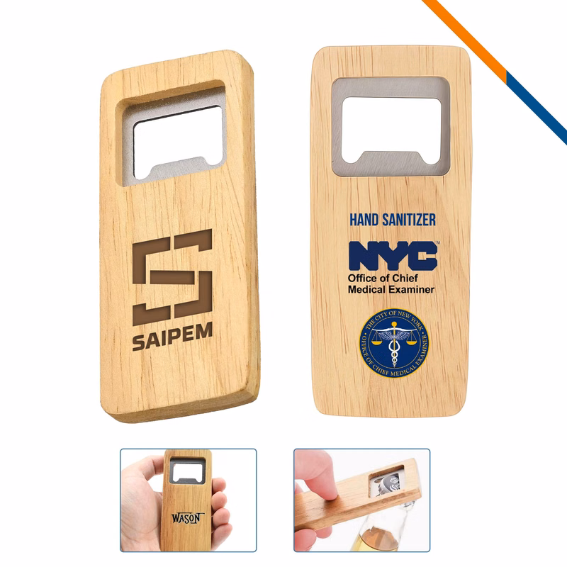 BarkPop Rectangular Wood Bottle Opener