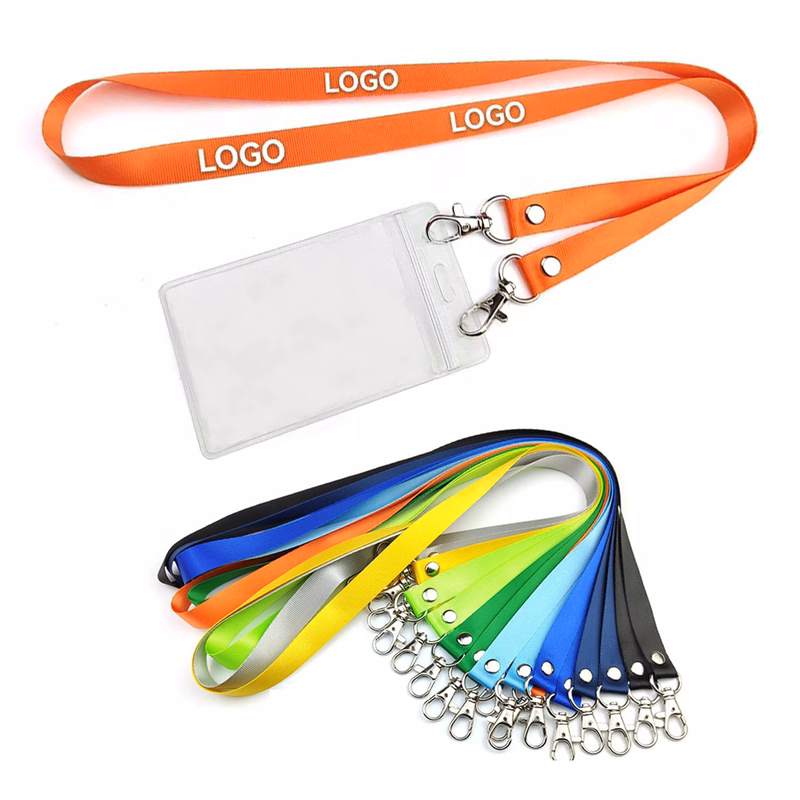 Double Buckle Badge Holder wtih Lanyard