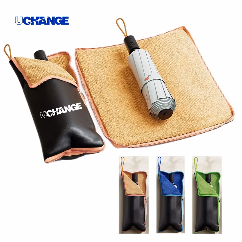 Absorbent Umbrella Pouch With Zip Mat & Carry Loop