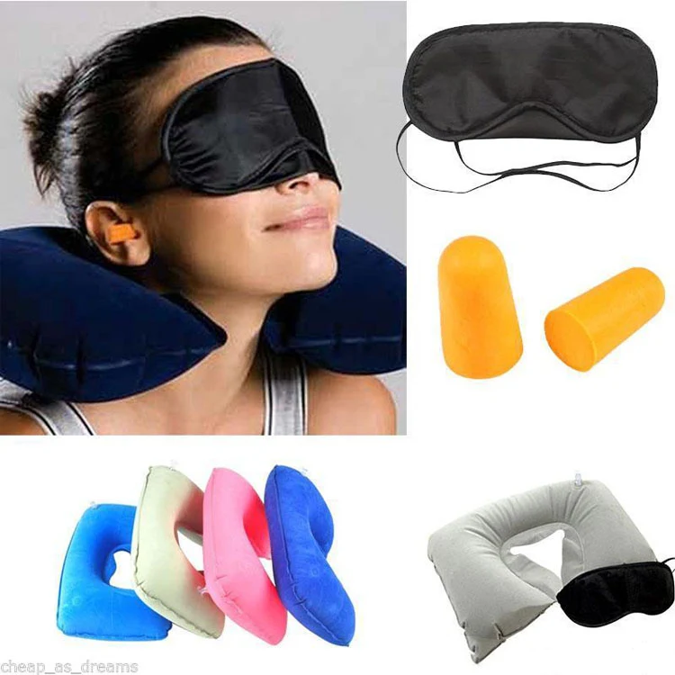 Travel Neck Pillow Set With Eye Mask 1