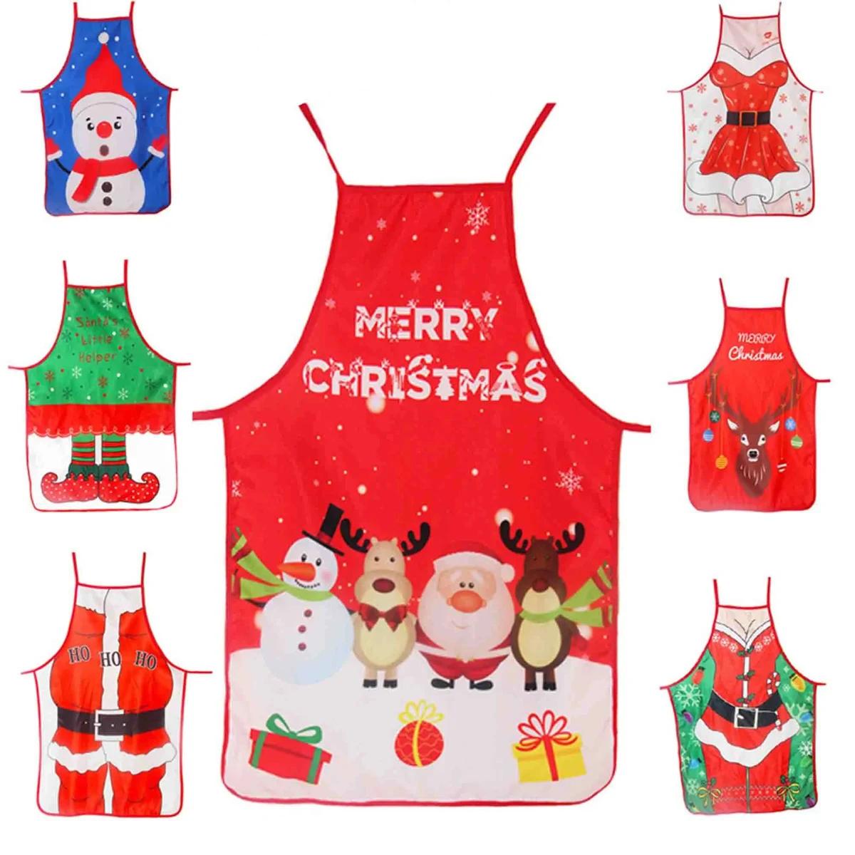 Christmas Canvas Cooking Apron 1