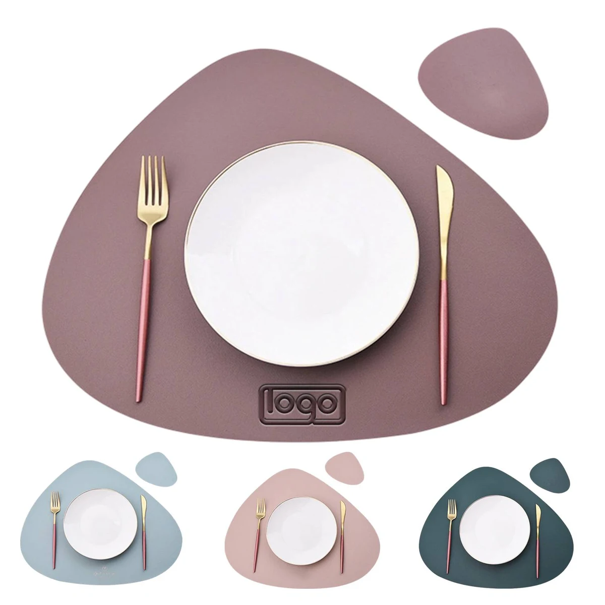 Leather Placemats and Coasters Set 1