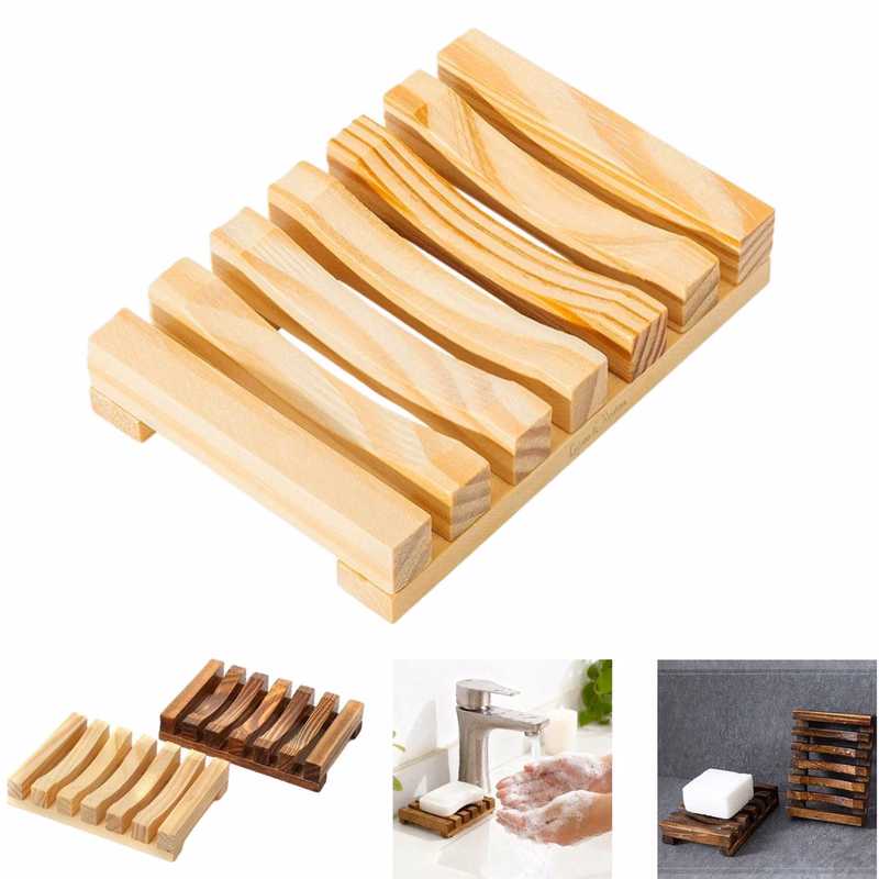 Natural Wood Soap Dish