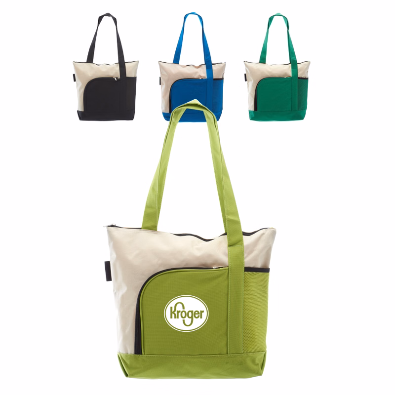 Union Printed - Zipper Polyester Tote Bags