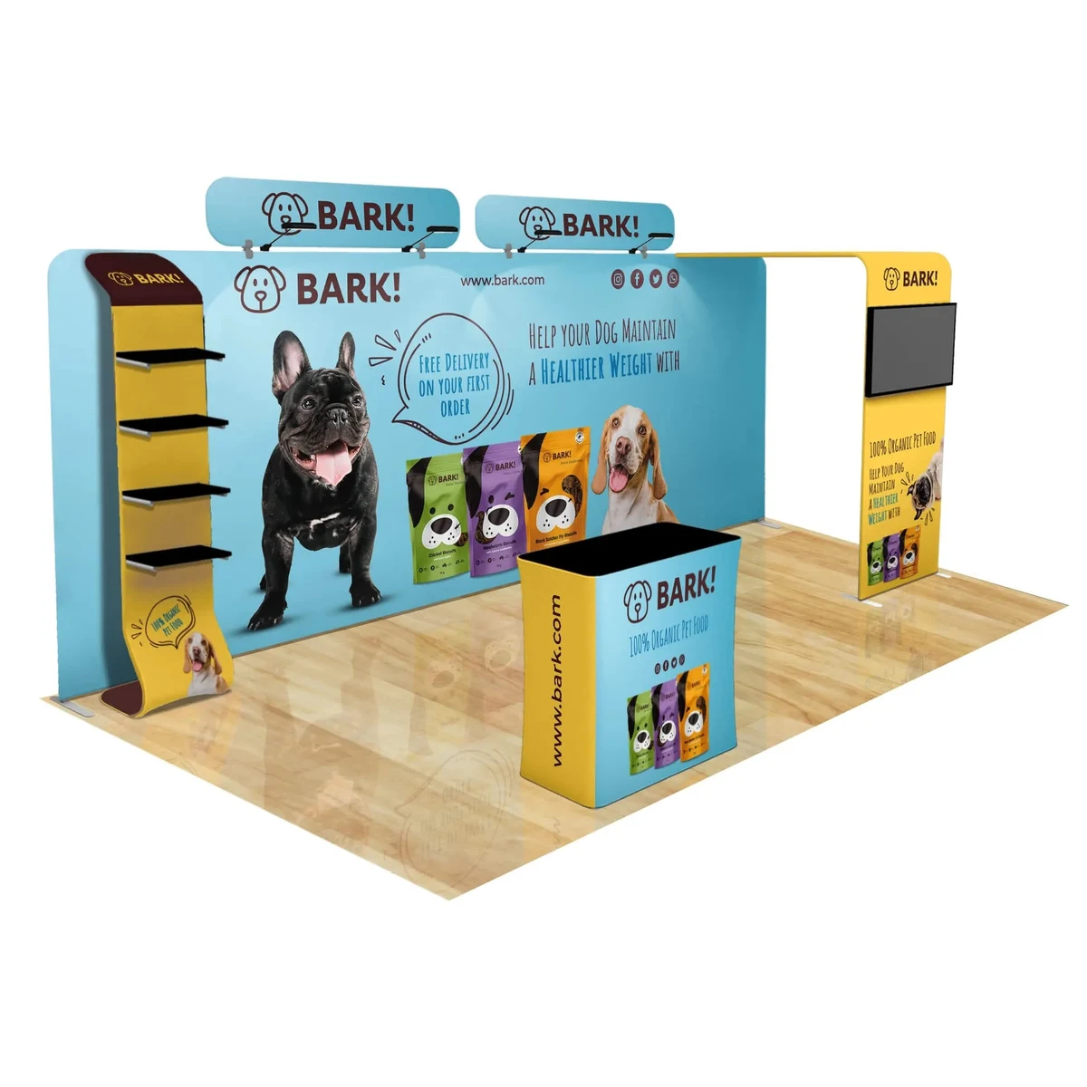 20ft Fastzip™ Deluxe Bridge Archway Trade Show Booth Package 1